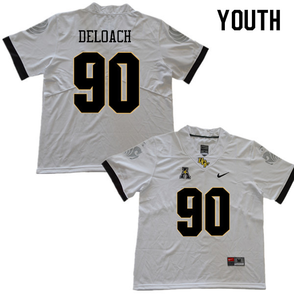 Youth #90 Chris DeLoach UCF Knights College Football Jerseys Sale-White - Click Image to Close